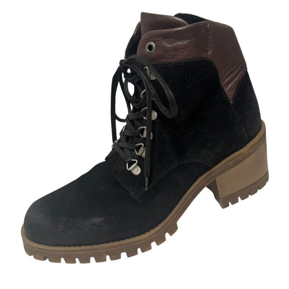 Miz Mooz Leather Lace-Up Boots McKinley Black Combat City Hiker size 41 9.5-10 - Picture 2 of 8